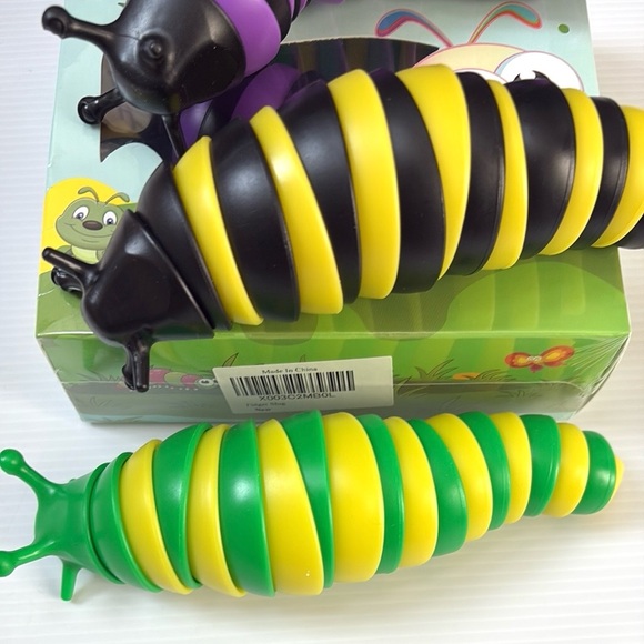 NEW Cevioce 3 PCS Fidget Sensory Toys Slug for Adults & Kids - Picture 8 of 10